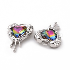 Rack Plating Alloy Glass Pendants&nbsp;FIND-I037-21P-02