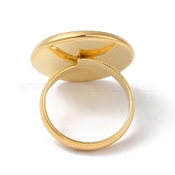 Adjustable 304 Stainless Steel Finger Rings Components&nbsp;STAS-L193-G-18mm