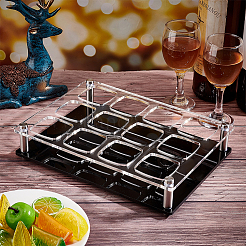 Glitter 12-Hole Acrylic Shot Glasses Holders&nbsp;AJEW-WH0368-10C