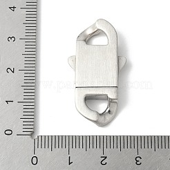 316サージカルステンレススチール製バヨネットクラスプ  オーバル  ステンレス鋼色  32x17.5x5mm  穴：4.5x6.5mm&nbsp;STAS-H234-02P-03