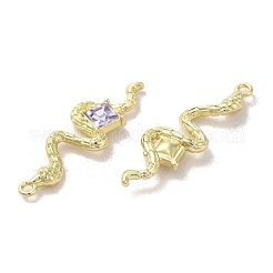 ラックメッキ合金ペンダント  ラインストーン付き  カドミウムフリー＆ニッケルフリー＆鉛フリー  ヘビ  ゴールドカラー  37.5x12x4.5mm  穴：1.6mm&nbsp;FIND-C049-07G