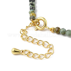 Natural Topaz Jade & Tourmaline Chips & Pearl Beaded Necklace&nbsp;NJEW-G099-03G