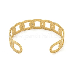 304 Stainless Steel Oval Open Cuff Bangles for Women&nbsp;LS-BJEW-E100-05G