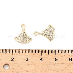Brass Micro Pave Cubic Zirconia Pendants&nbsp;KK-B133-02G