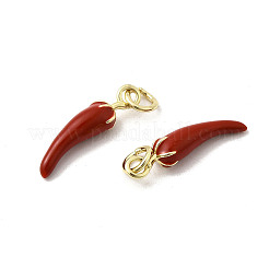 Brass Enamel Pendants&nbsp;KK-K302-24G-02
