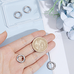 4Pcs Smooth 304 Stainless Steel Spring Gate Rings&nbsp;STAS-HY0002-15