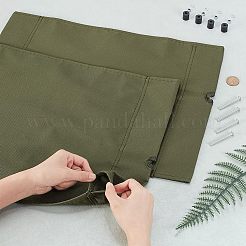 オックスフォード布製椅子交換用生地2枚  長方形  鉄製ネジ金具2セット付き  ダークオリーブグリーン  475x370x2.5mm&nbsp;AJEW-OC0014-87A