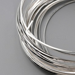 銅クラフトワイヤー  正方形  銀  0.8x0.8mm  約16.40フィート（5m）/バンドル&nbsp;CWIR-WH0016-06C-S