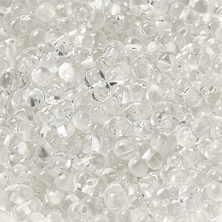 ガラスシードビーズ  ピーナッツ  透明  5.5~6x3~3.5x3mm  穴：1~1.2mm  約4000個/ポンド&nbsp;SEED-K009-08A-16