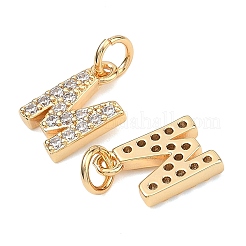 SHEGRACE Brass Micro Pave Clear Cubic Zirconia Pendants&nbsp;XGRQ29963-394G-M