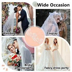 Cloth Mesh Bridal Veils&nbsp;OHAR-WH0033-016B