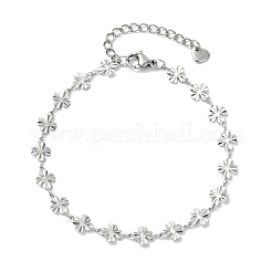 304 Stainless Steel Clover Link Chains Bracelets for Women&nbsp;BJEW-JB13890