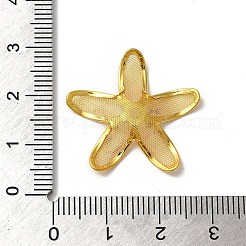 真鍮製ビーズキャップ  鉄のパーツと  エッチングされた金属装飾  花  ゴールドカラー  24.5x25.5x3mm  穴：1.5mm&nbsp;KKC-A001-05G