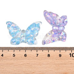 透明樹脂＆パイレットカボション  蝶の形  ミックスカラー  20x31x6mm&nbsp;RESI-B048-05