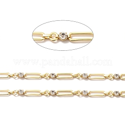 Rack Plating Brass Oval & Flat Round Link Chains&nbsp;CHC-I040-12G