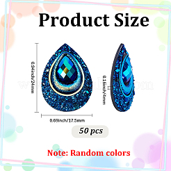 50Pcs Resin Cabochons&nbsp;CRES-GF0001-07