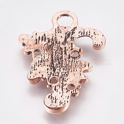 環境に優しい亜鉛合金フッククラスプ  赤銅鉱  26.5x19x2.5mm  穴：1.4mmと3.5mm  27x20x6mm  穴：1.4mm&nbsp;PALLOY-WH0031-03R