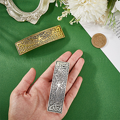 2Pcs 2 Colors Alloy Hair Barrettes&nbsp;OHAR-CP0001-29