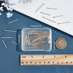 60個4スタイル304ステンレススチールペンダント  バー  ゴールドカラー  18~33x1.5x1.5mm  穴：2mm  15個/スタイル&nbsp;STAS-SC0003-94