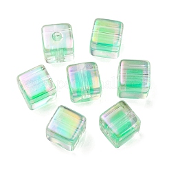 UV Plating Transparent Acrylic European Beads&nbsp;OACR-F004-10E