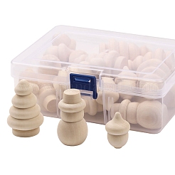 Christmas Unfinished Wooden Blank Tree/Snowman/Acorn Sets&nbsp;PW-WGB1663-01