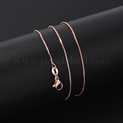 女性用真鍮ベネチアンチェーンネックレス  304ステンレススチール製カニカン付き  ラックめっき  鉛フリー＆カドミウムフリー  長持ちメッキ  ローズゴールド  17.52x0.04インチ（44.5x0.1cm）&nbsp;NJEW-D302-42RG