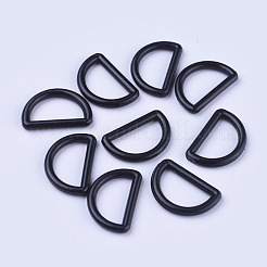 プラスチックdリング  バックル留め金  ウェビング用  ストラップバッグ  服飾材料  ブラック  34.5x54x5mm  内径：42.5x24.5mm&nbsp;KY-WH0018-02H