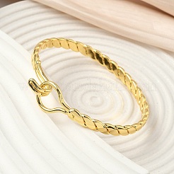 Brass Bangles for Women&nbsp;BJEW-F513-08G