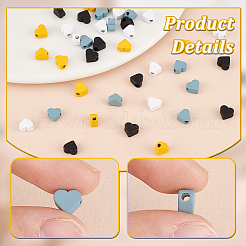 32Pcs 4 Colors Baking Paint Brass Beads&nbsp;KK-PH0009-92