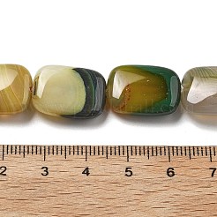 Natural Banded Agate Beads Strands&nbsp;G-K392-B05-13x18mm