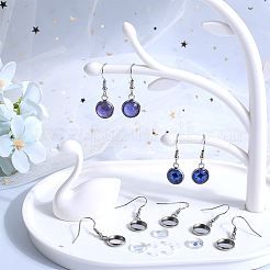DIY Blank Dome 304 Stainless Steel Dangle Earring Making Kit&nbsp;DIY-SP0001-08A-P