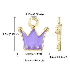 20Pcs 5 Colors Alloy Enamel Charms&nbsp;ENAM-YW0003-02