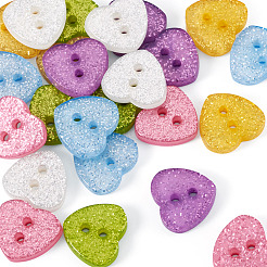 30Pcs 6 Colors Resin Buttons&nbsp;BUTT-TA0001-57