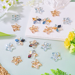 18Pcs 3 Styles Glass Pendants&nbsp;PALLOY-TA00343