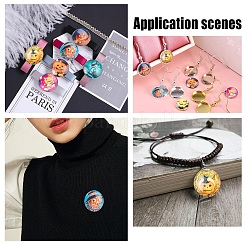 Flatback Glass Cabochons for DIY Projects&nbsp;GGLA-S047-25mm-06D