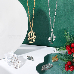 16Pcs 4 Style Ion Plating(IP) 201 Stainless Steel Pendants&nbsp;STAS-DC0006-38