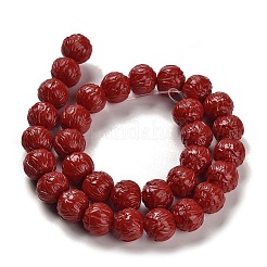 Synthetic Coral Carved Beads Strands&nbsp;CORA-H003-03