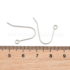 304ステンレススチール製イヤリング金具  ピアスフック  カドミウムフリー＆鉛フリー  ステンレス鋼色  15mm  穴：1.6mm  ピン：1mm&nbsp;SA-CBA5F7B-01P