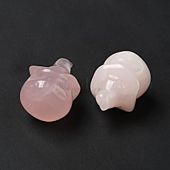 天然ローズクォーツホーム画面の装飾  魔女の帽子をかぶったハロウィーンのカボチャ  19x27~29mm&nbsp;DJEW-F018-01J
