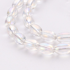 Electroplate Transparent Glass Beads Strands&nbsp;X-EGLA-T020-11-A02