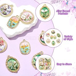 16Pcs 8 Styles Alloy Enamel Pendants&nbsp;FIND-CJ0004-56