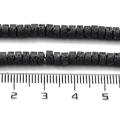 天然溶岩岩ビーズ連売り  艶消し  ディスク  ヒシビーズ  4~4.5x2mm  穴：1mm  約162個/連  15.94''（40.5センチメートル）&nbsp;X-G-H303-C12