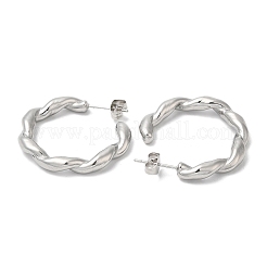 Non-Tarnish 304 Stainless Steel Twist Ring Stud Earrings&nbsp;EJEW-B026-24P
