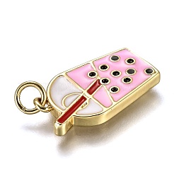 Brass Enamel Pendants&nbsp;KK-B026-16G