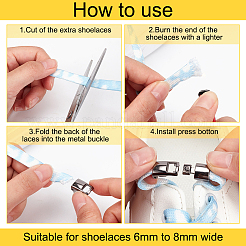 24Pcs 6 Colors Alloy Shoelaces Buckle Lock&nbsp;FIND-NB0005-17