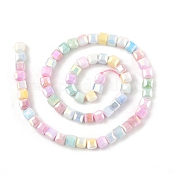 Electroplate Opaque Glass Beads Strands&nbsp;EGLA-U004-02C
