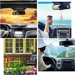 Natural Rose Quartz Heart Pendant Decoration&nbsp;HJEW-WH0043-20B