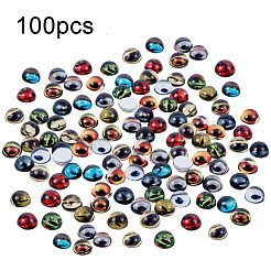 Glass Cabochons&nbsp;PH-GGLA-WH0001-01B