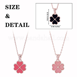 Four Leaf Clover Pendant Necklace Sterling 925 Silver Lucky Four Leaf Clover Necklace Adjustable Temperature-sensitive Color Changing Pendant Necklaces Jewelry Gift for Women&nbsp;JN1087A