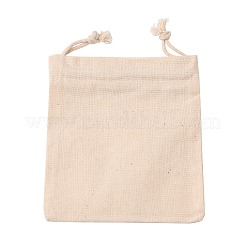 長方形の布包装袋  巾着袋  古いレース  12x10.5x0.4cm&nbsp;X-ABAG-N002-C-02